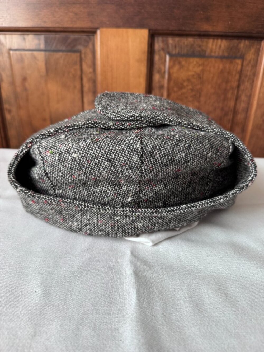 NWOT Black Tweed Jeff Cap w/Pull Down Flaps & Hidden Brim Snap Large - Picture 4 of 9